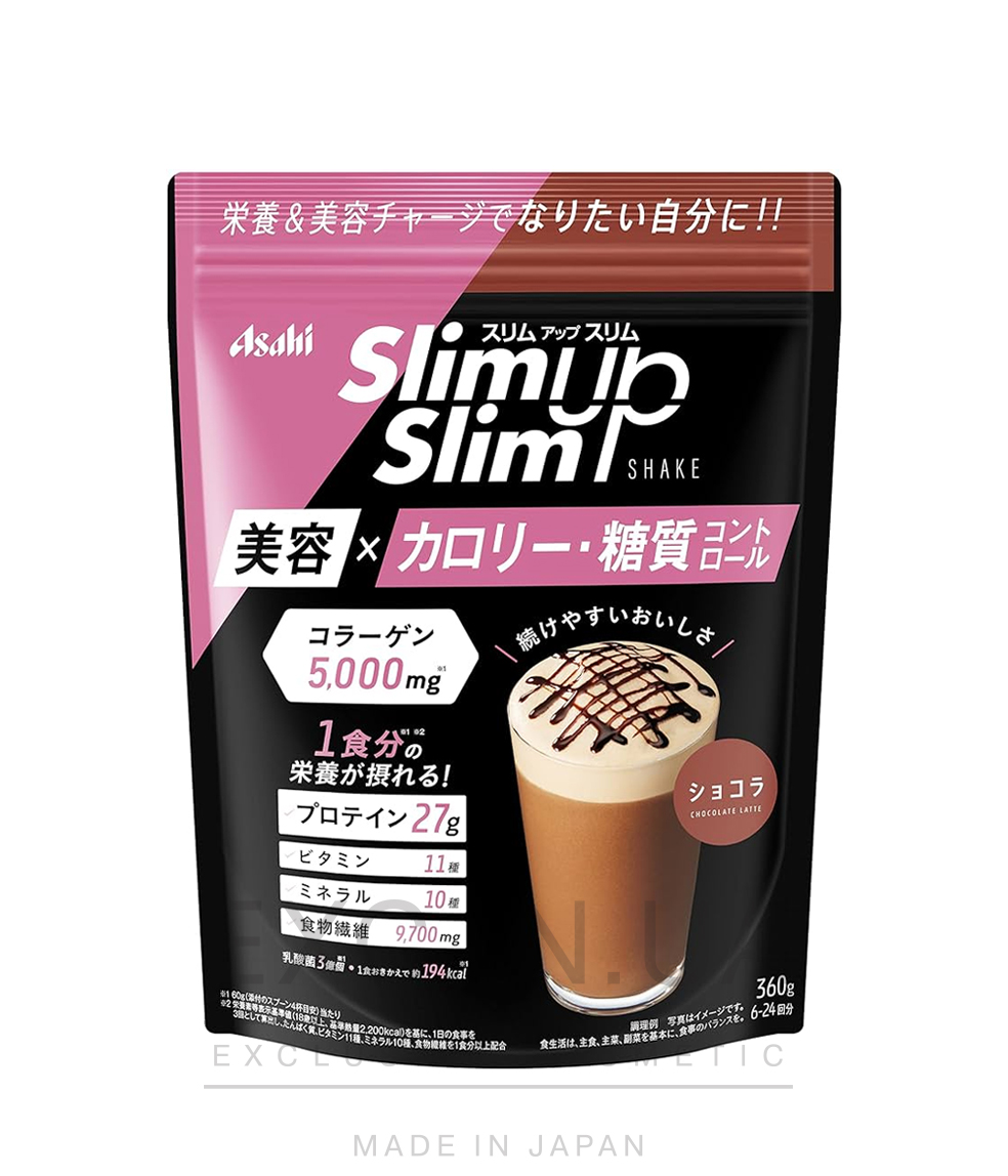 ASAHI Slim Up Slim Chocolate - Диетический протеиновый коктейль с коллагеном и вкусом шоколада