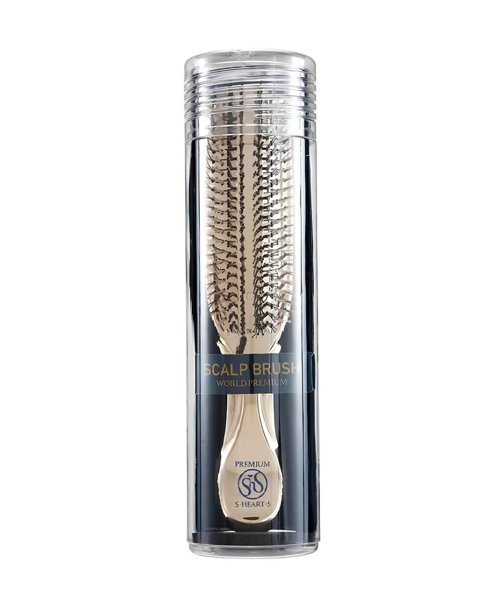 S-HEART-S Scalp Brush Long Gold - Расческа для ослабленных и тонких волос