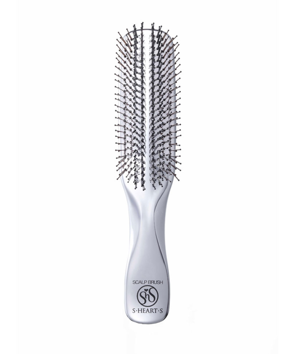 S-HEART-S Scalp Brush Long Silver - 