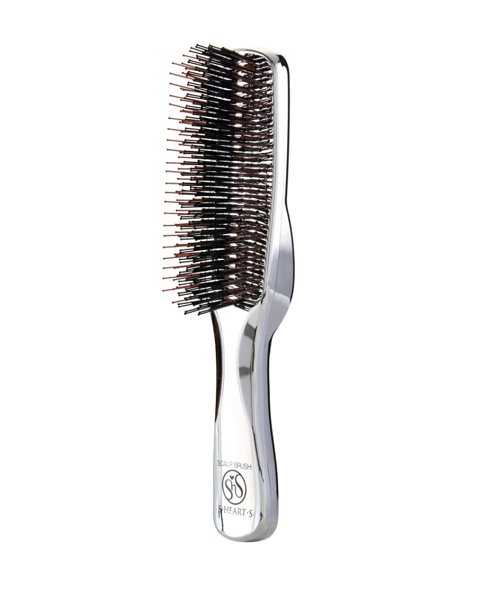 S-HEART-S Scalp Brush Long Silver - 