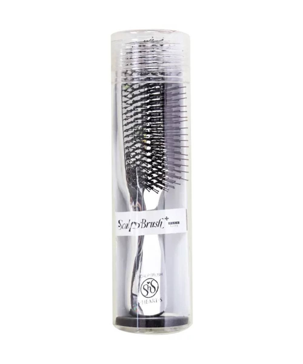 S-HEART-S Scalp Brush Long Silver - 