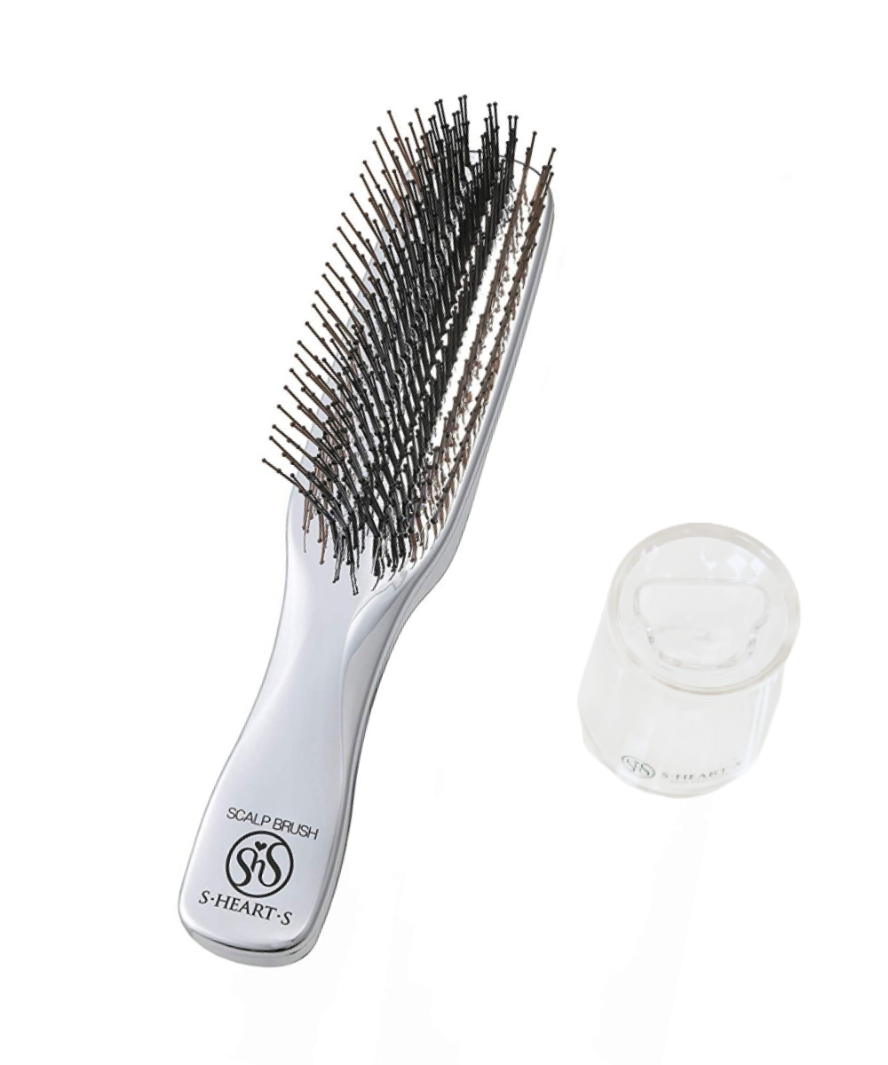 S-HEART-S Scalp Brush Long Silver - 