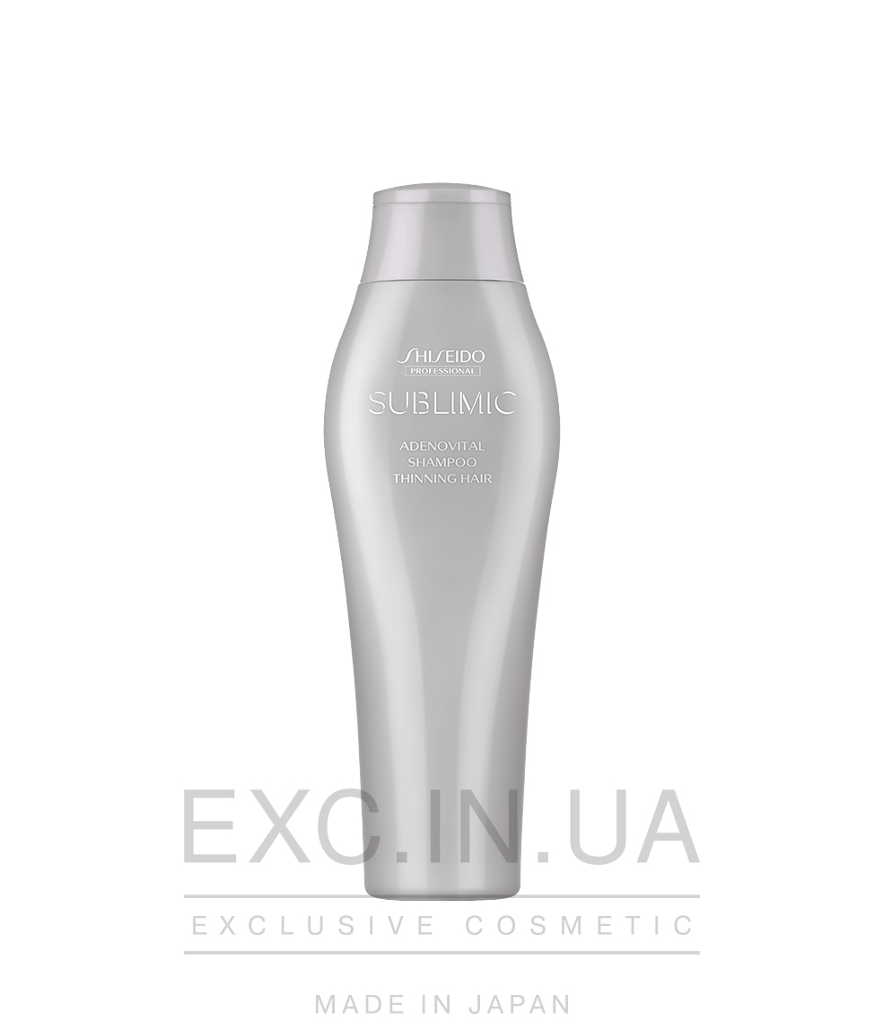 Shiseido Sublimic Adenovital Shampoo - Инновационный шампунь для объёма и предотвращения выпадения волос