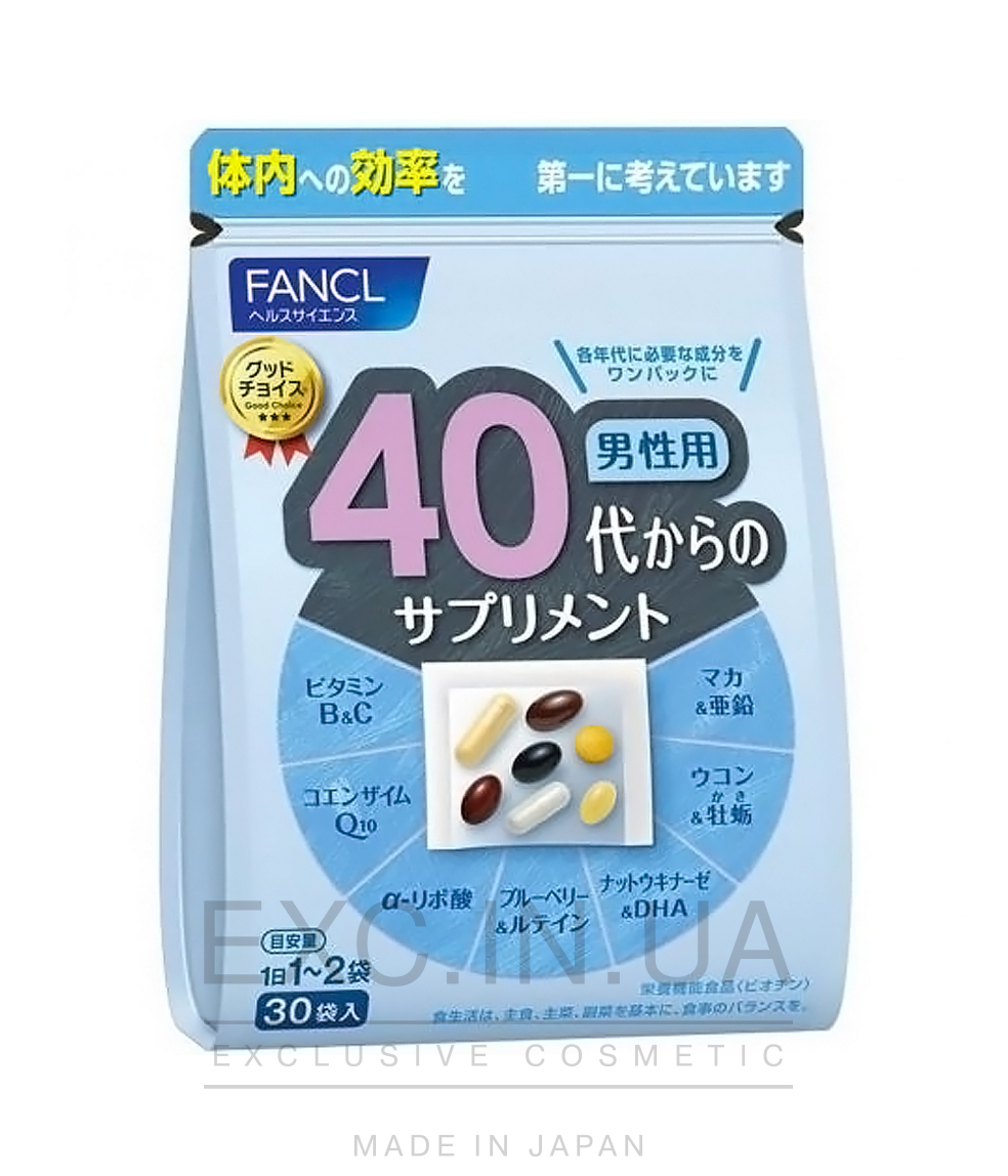 FANCL vitamins 40+ for men - Витамины для мужчин после 40 лет